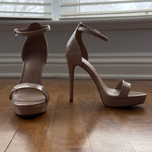 Nude Aldo patent stilettos
